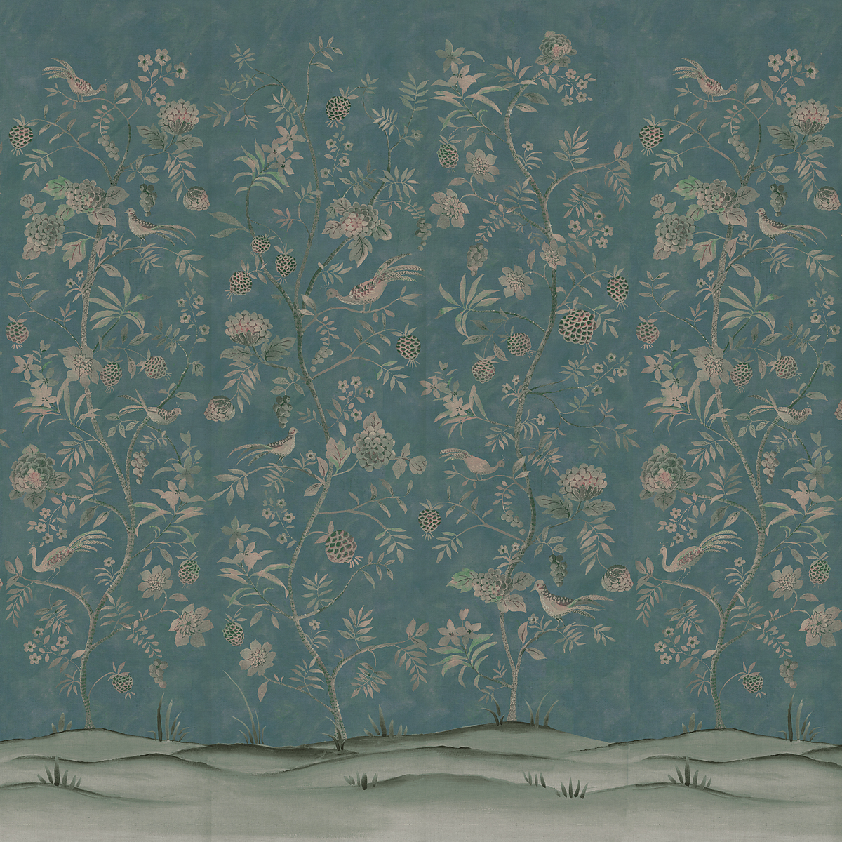 Shangri-La — Euphoric Teal on Canvas Linen