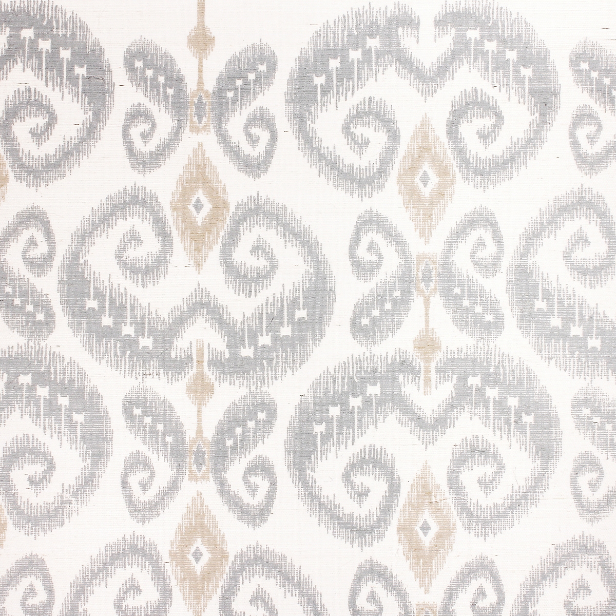 Indo Ikat — Creme and Light Blue on Manila Hemp