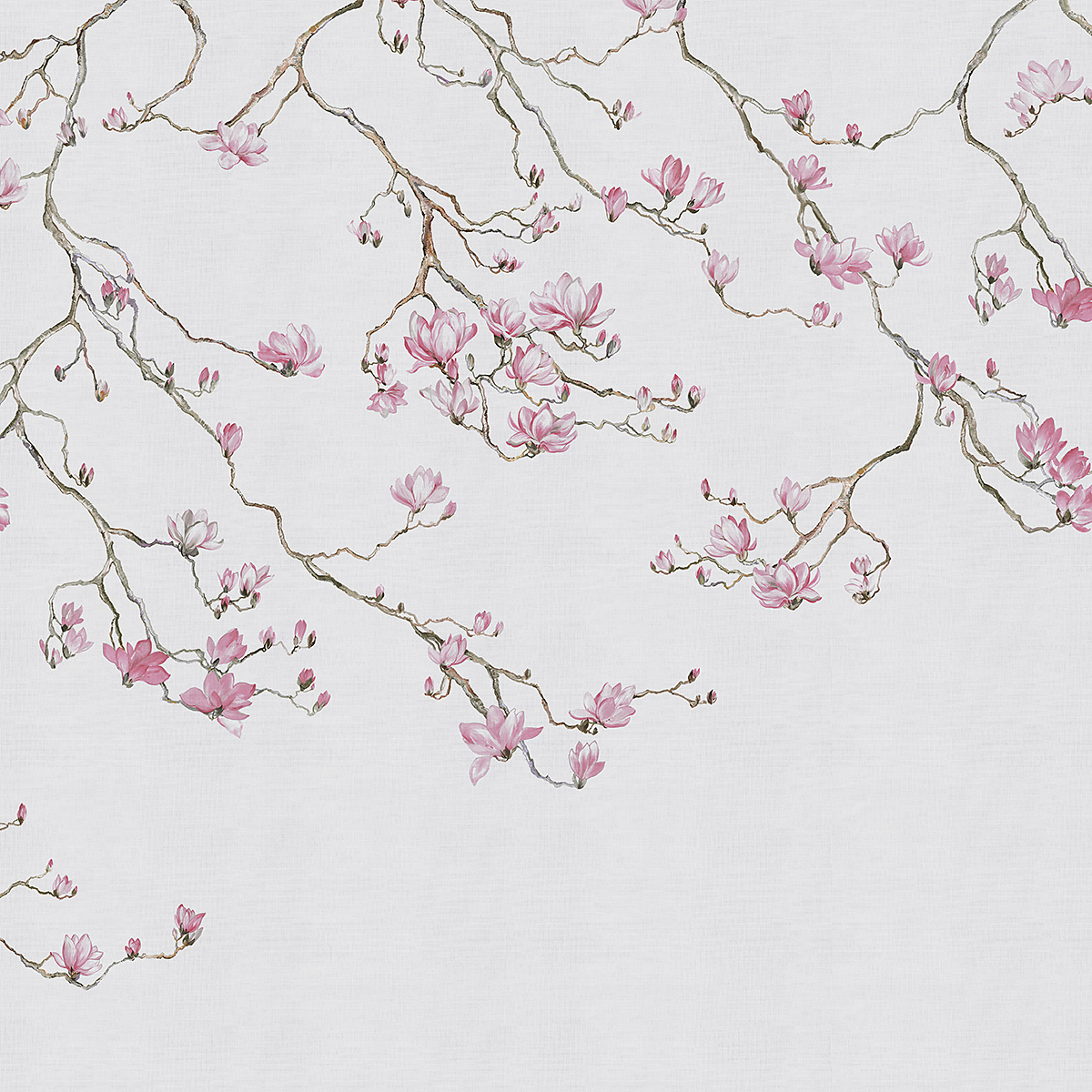 Peony on Japanese Paper Weave