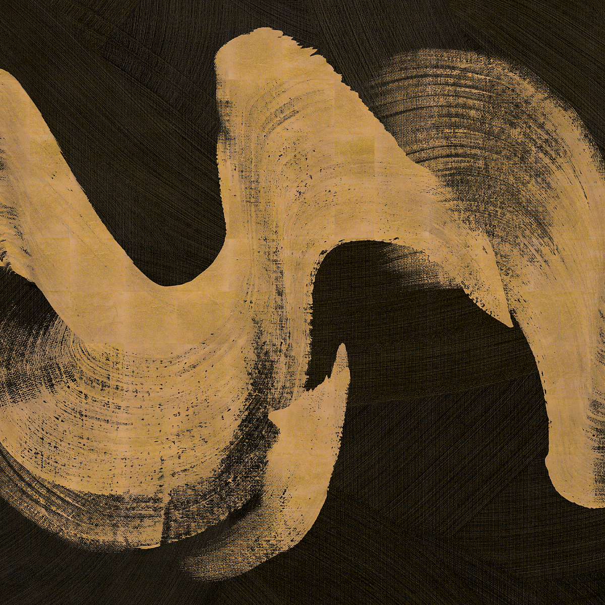 Pulse on Gilded Metallic Leaf