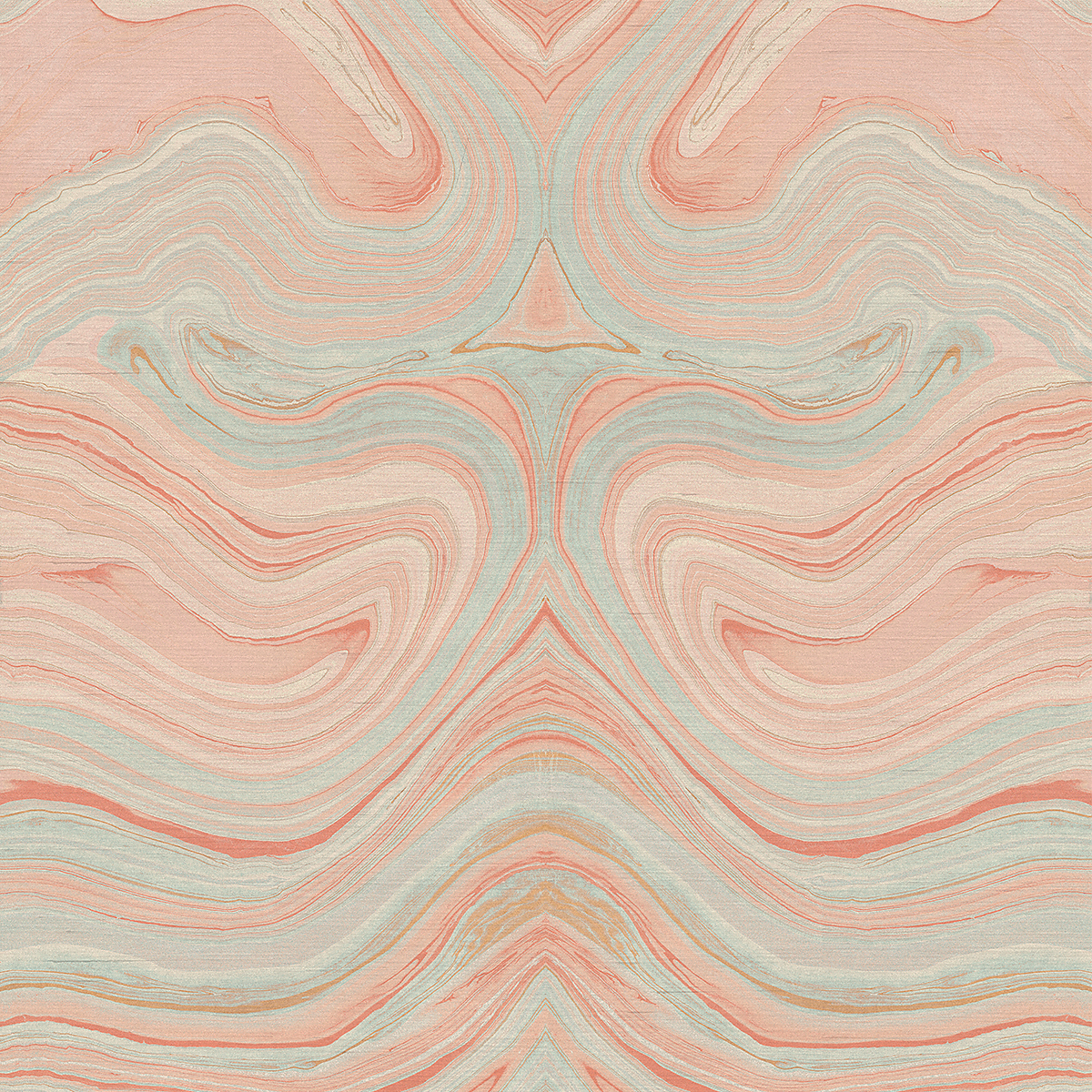 Bookmatched Coral on Star Dust Silk