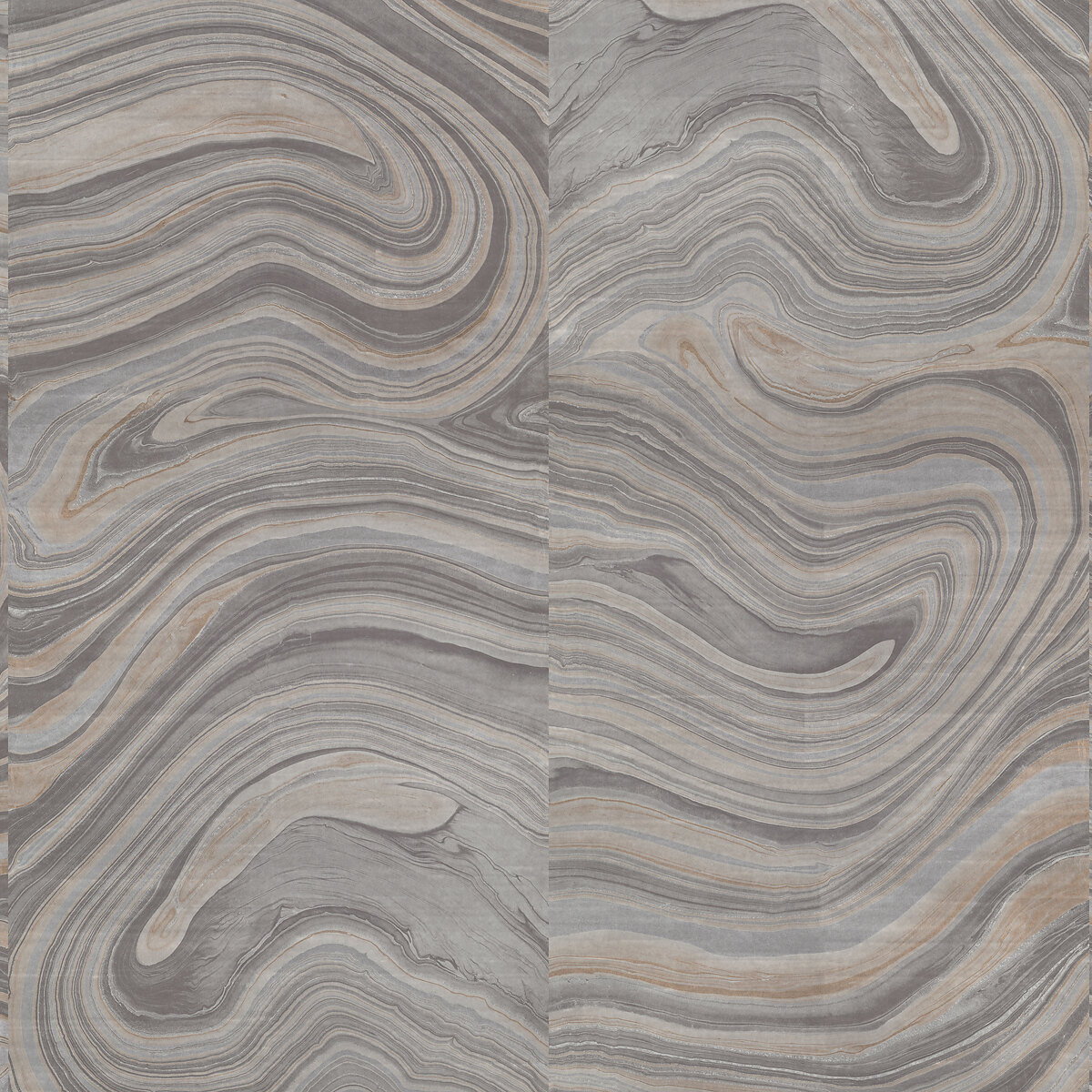 Ripples — Paneled Taupe on Star Dust Silk