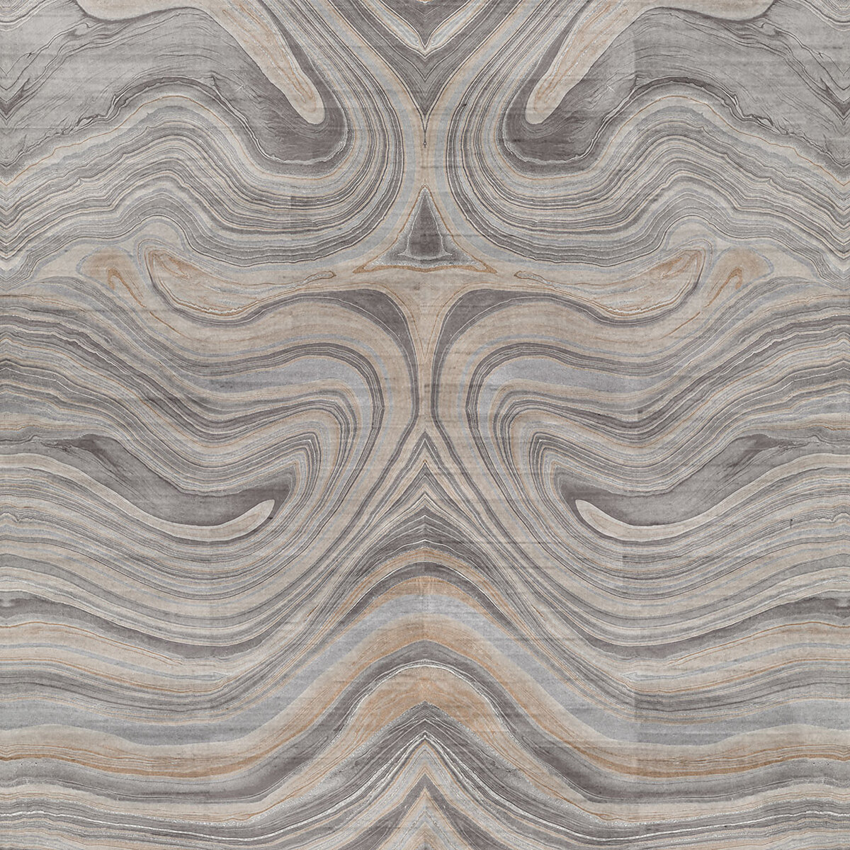 Bookmatched Taupe on Star Dust Silk