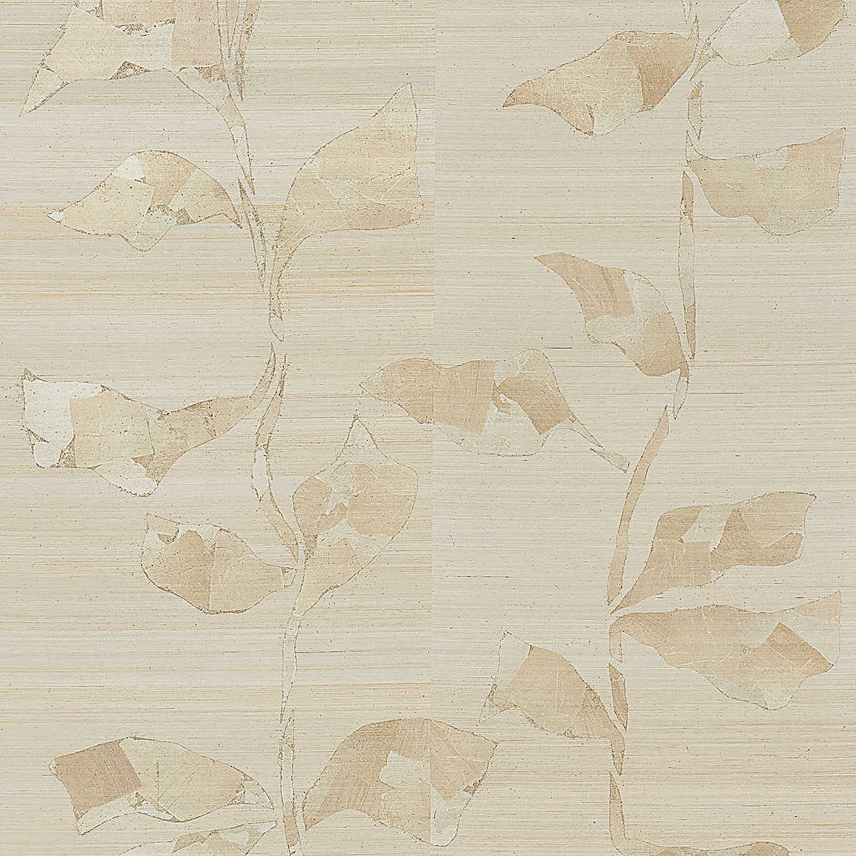 Gilded Garden — Pewter on Silk and Abaca