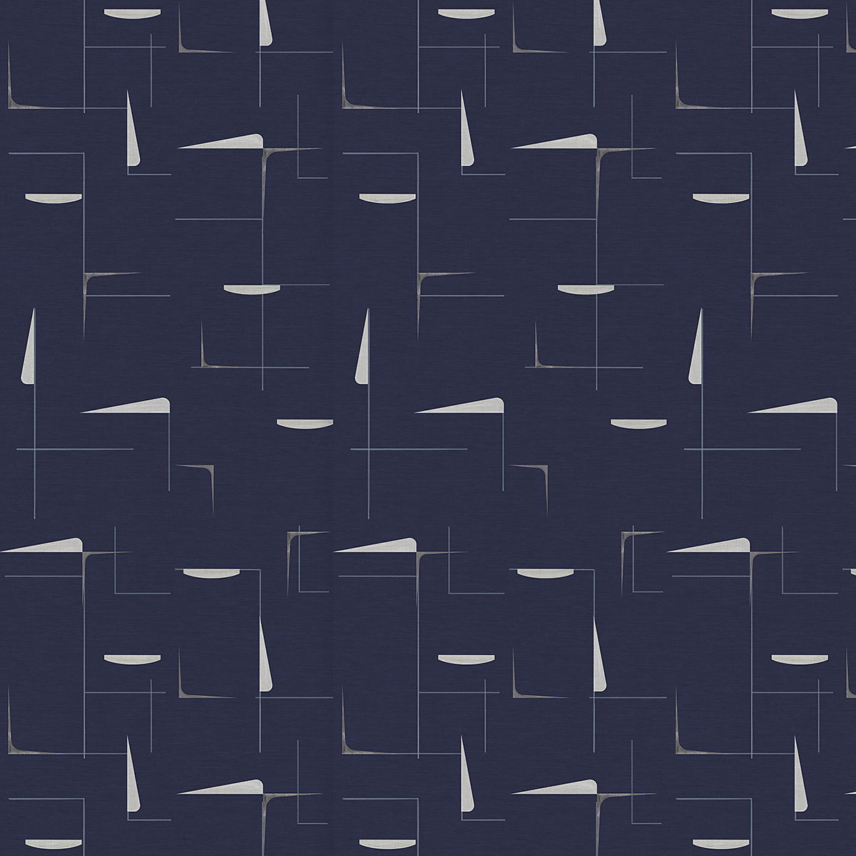 Nifty Navy on Canvas Linen