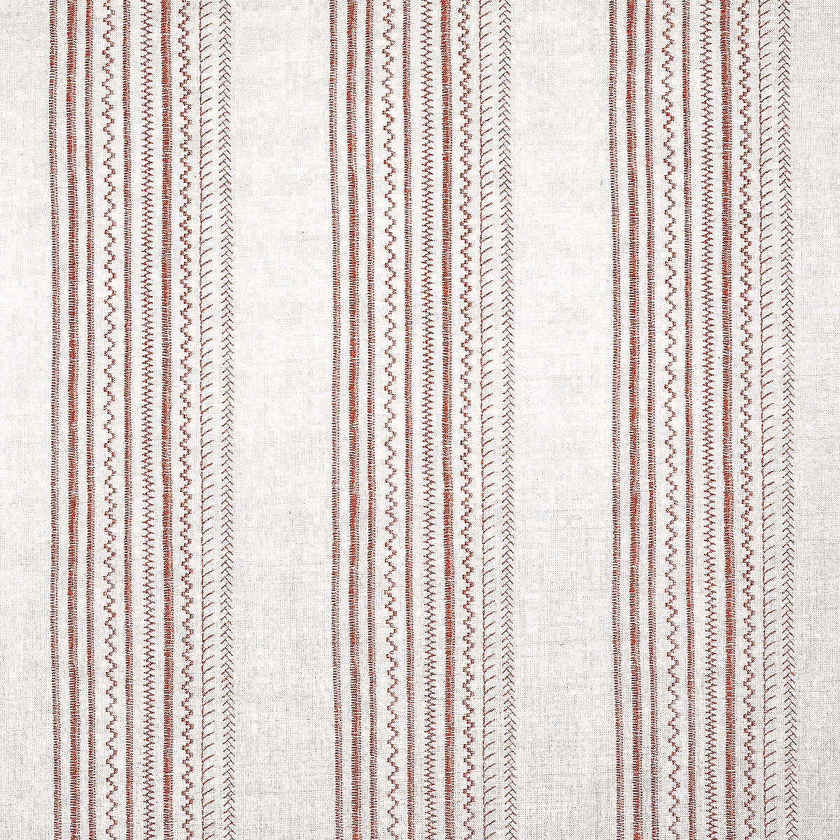 Maritime Stripe — Red Sky at Night on Canvas Linen