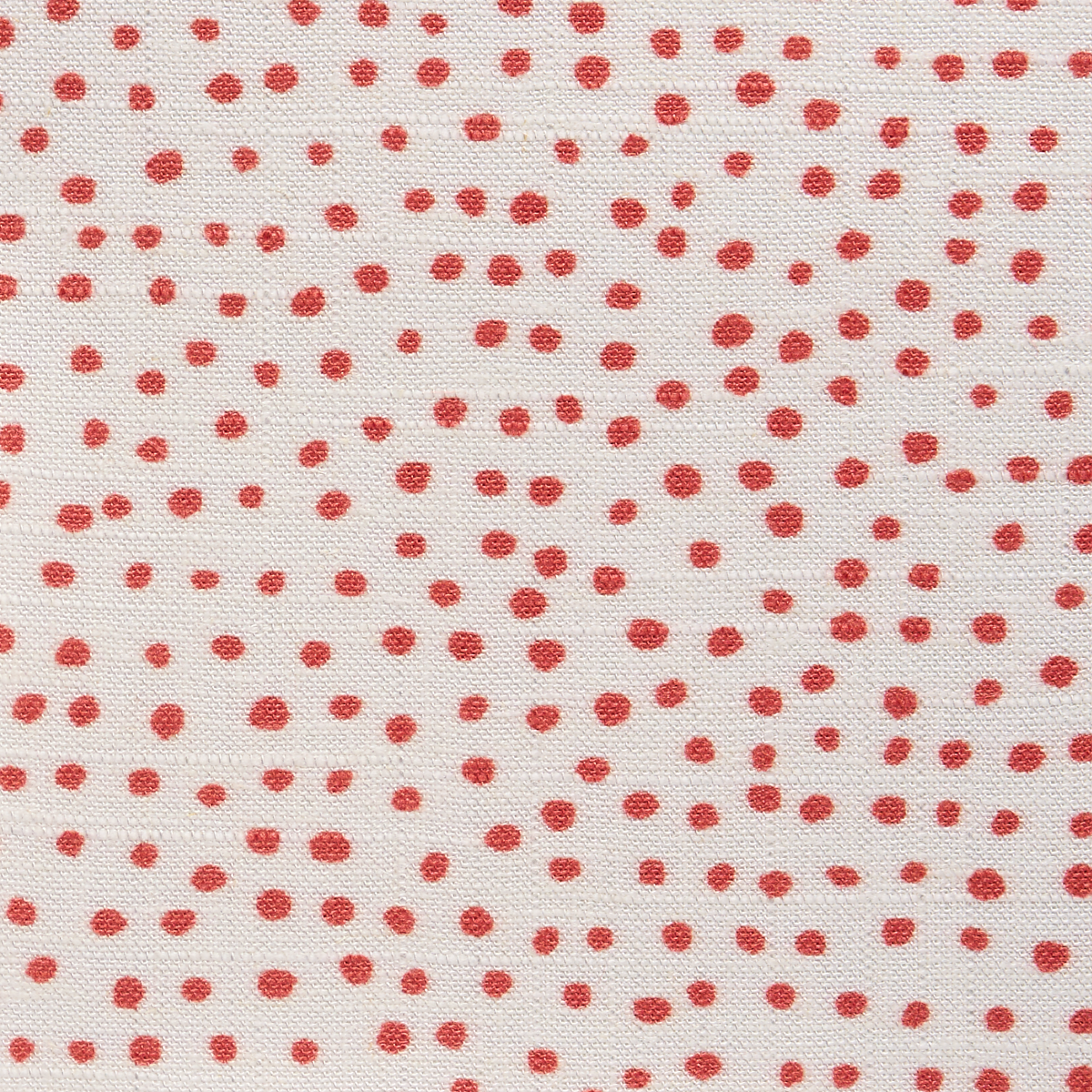 White with Red on Canvas Linen