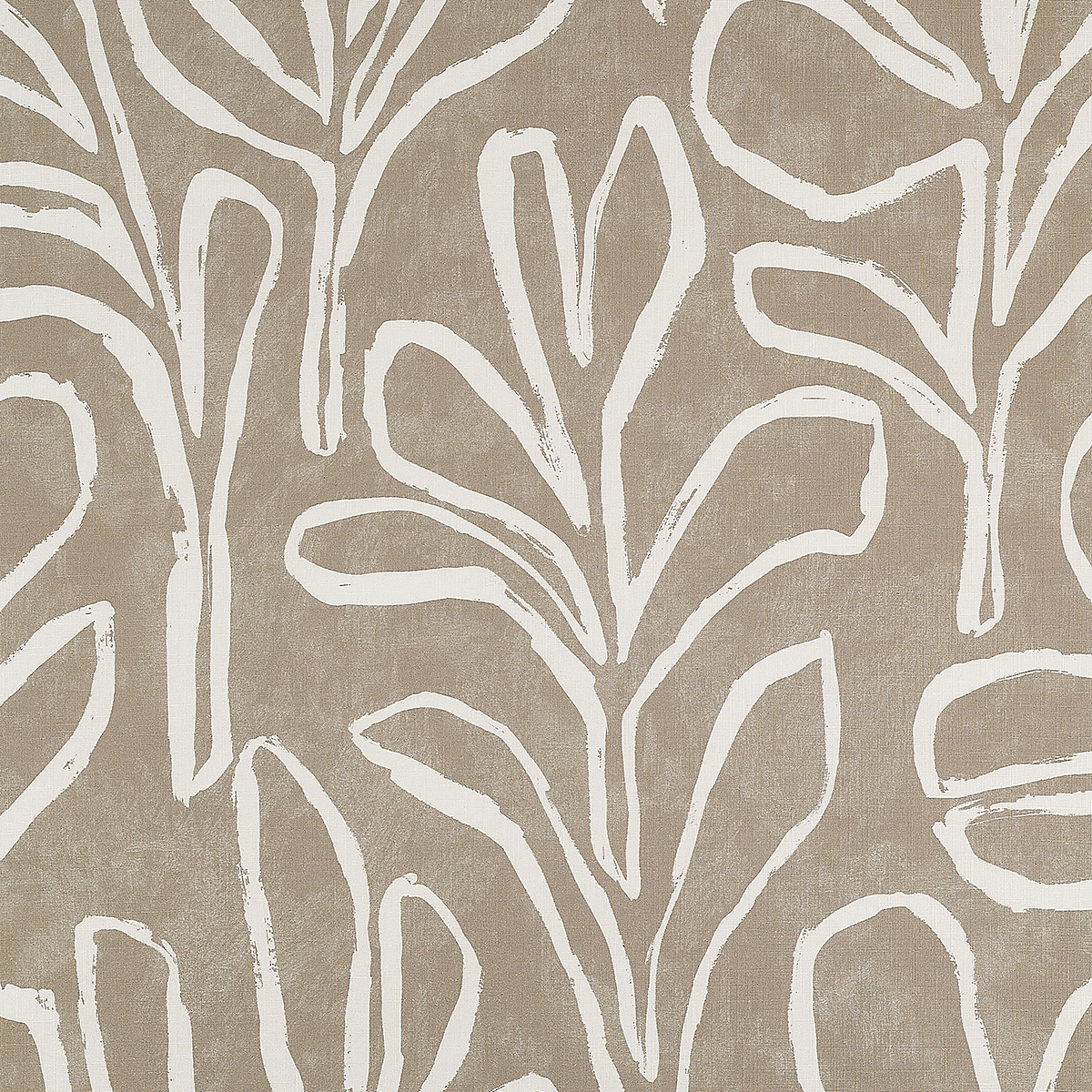 Fawn Flourish on Canvas Linen
