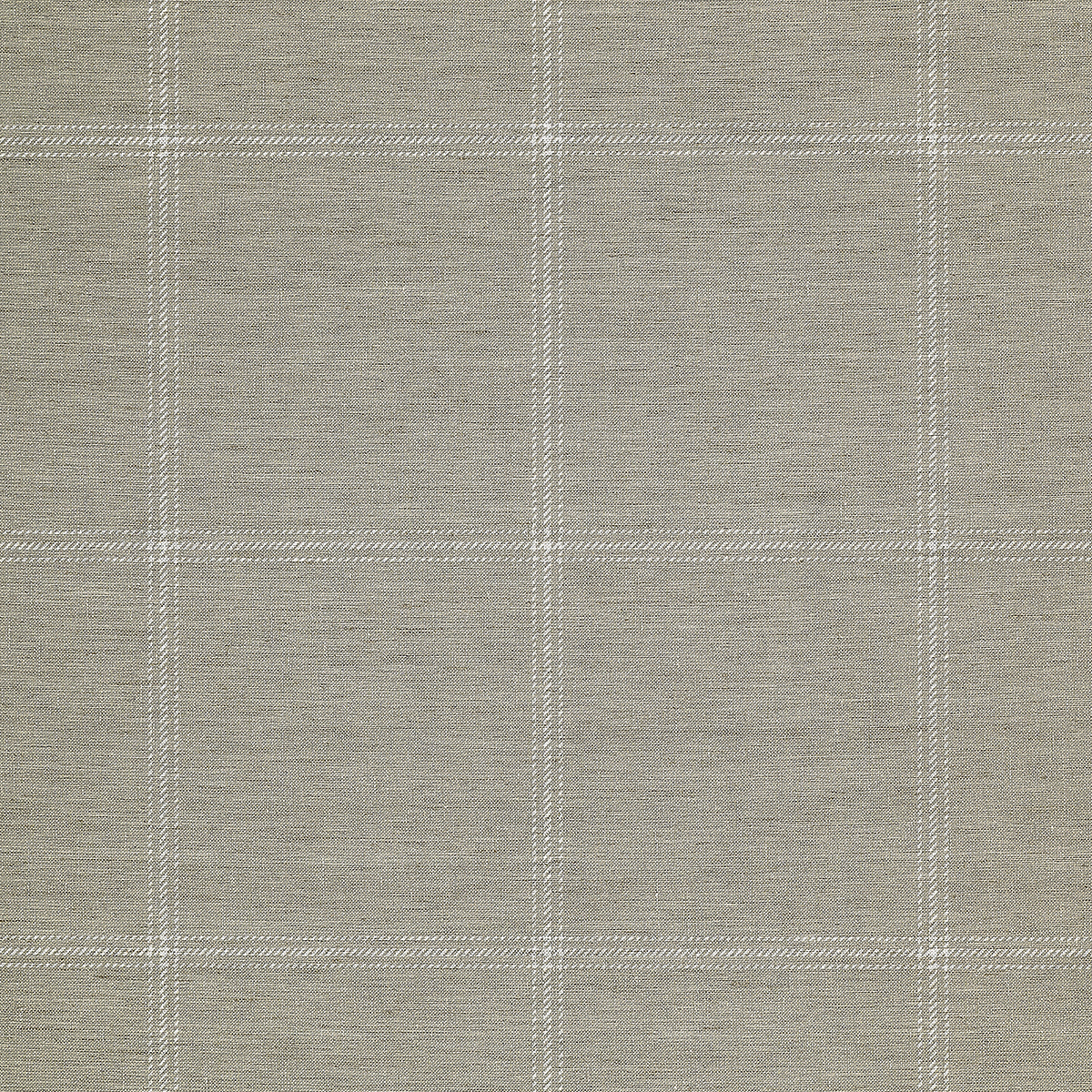 Jackson Plaid — White and Taupe on Canvas Linen
