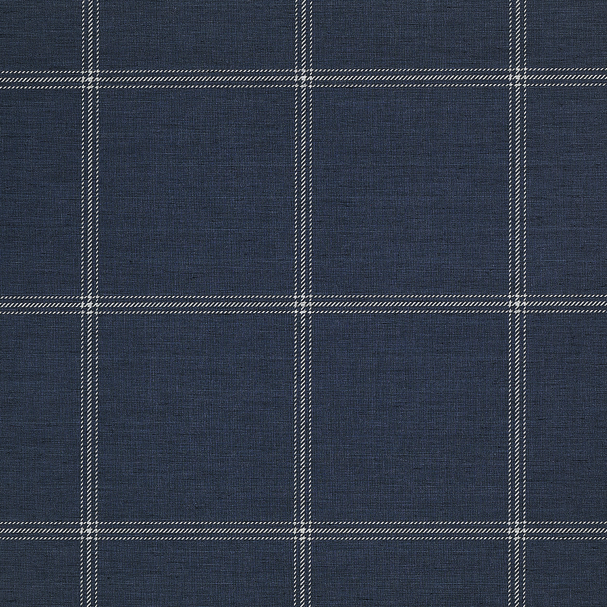 White and Navy on Canvas Linen