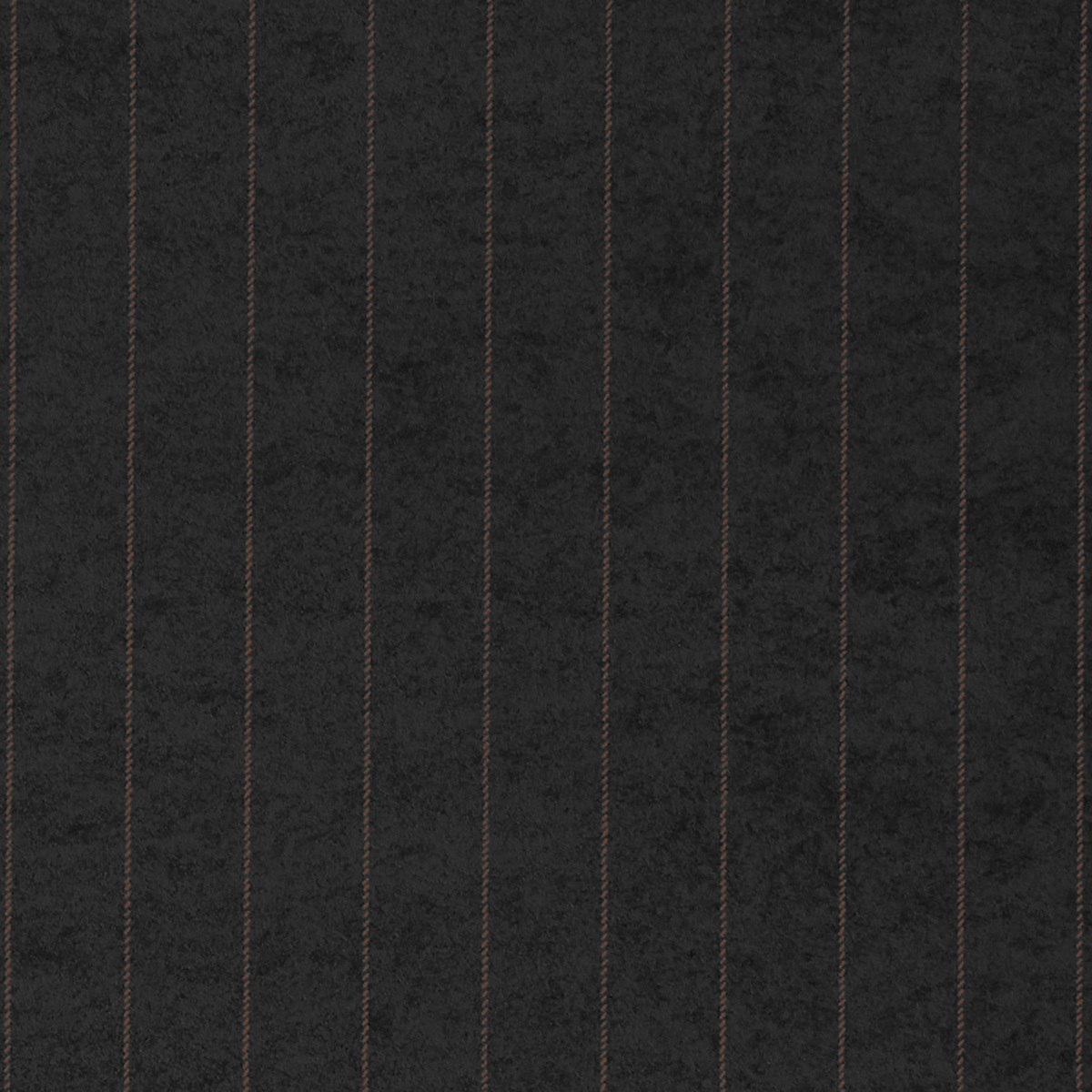 Vinyl Savile Suiting Pinstripe — Copper on Ebony