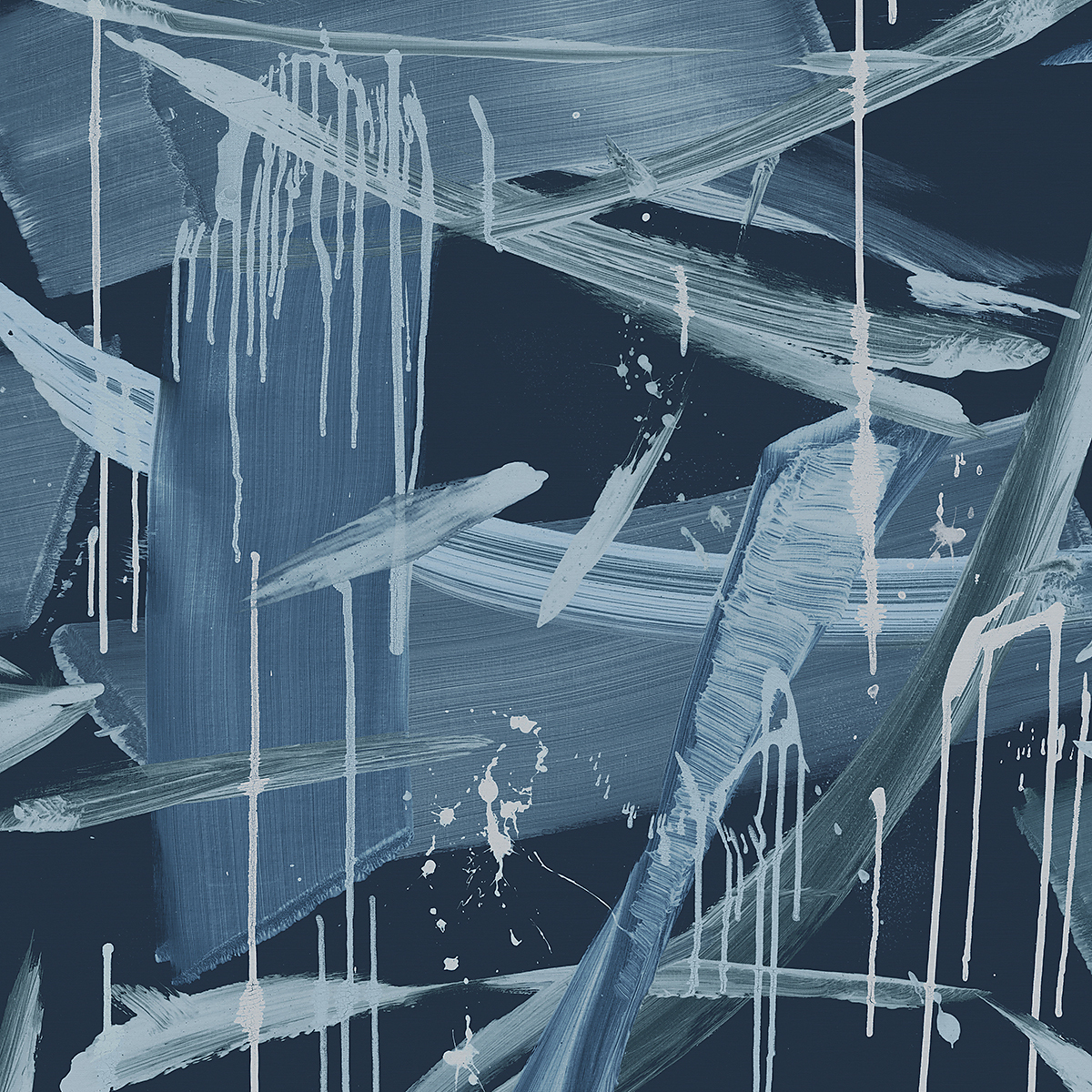 Blue Melange on Vinyl Canvas