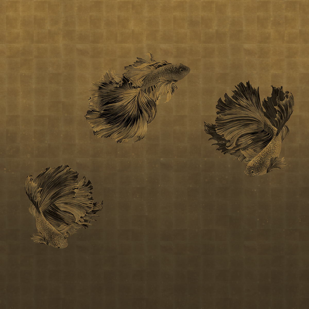 Nero Black on Gilded Metallic Leaf