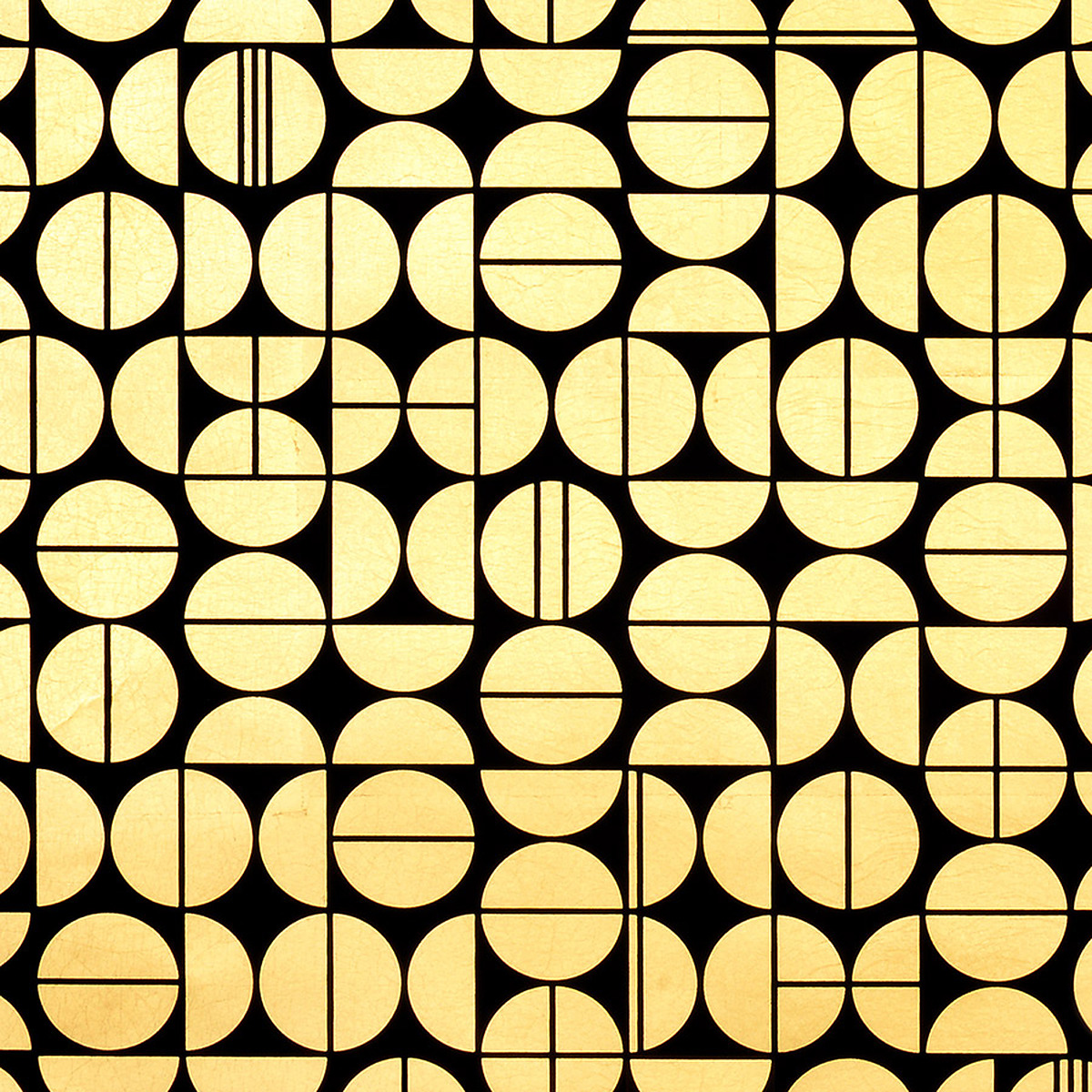 Midnight Glimmer on Gilded Metallic Leaf