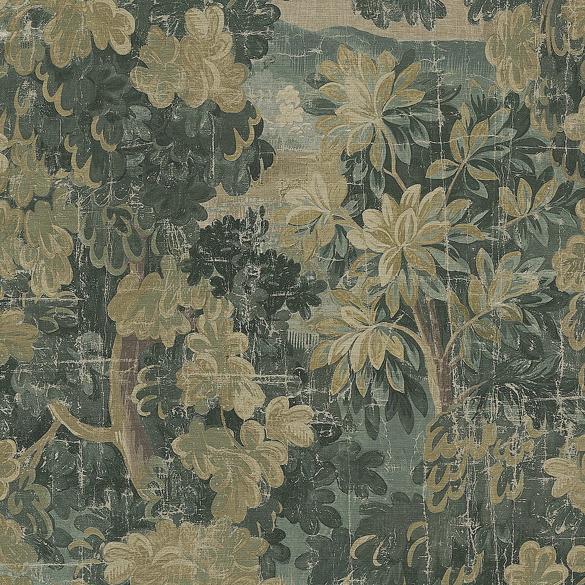 Hunting Green on Canvas Linen